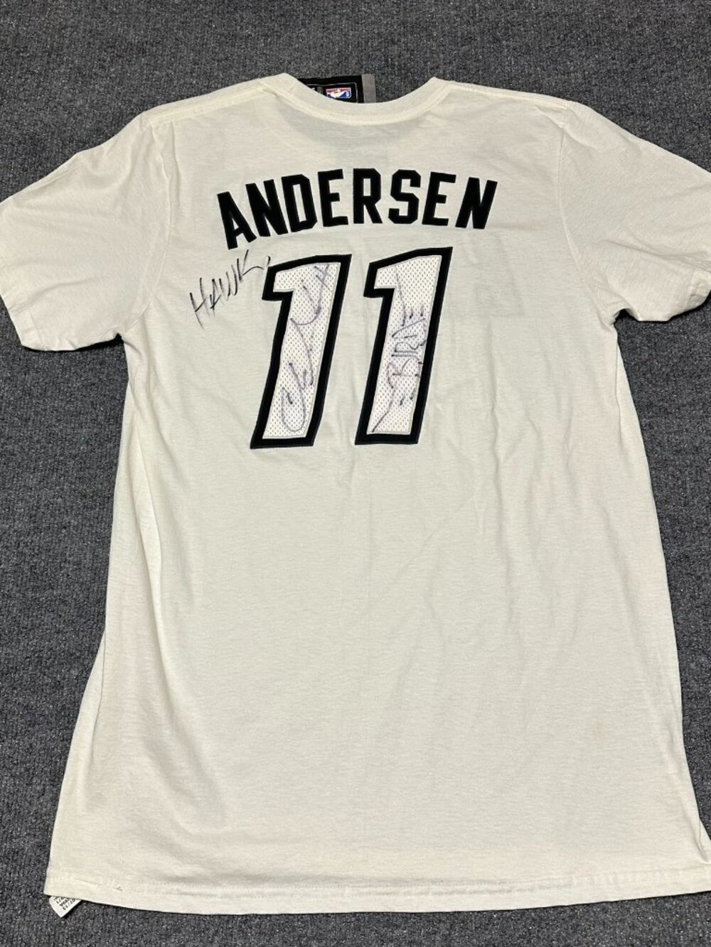 Autographed Miami Heat Chris Anderson "BIRD MAN" Adidas Shirt 11 Med